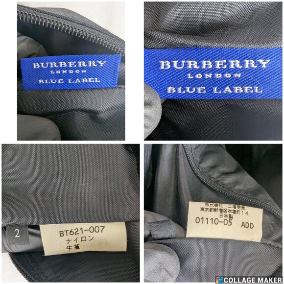 BURBERRY BLUE LABEL Handbag One Shoulder Nylon Black Nova Check Made in Italy. - Picture 3 of 12